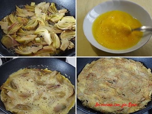 Frittata con carciofi e parmigiano