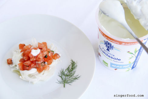 TARTARE DI SALMONE E YOGURT