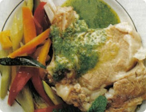 Costata di vitello al verde.