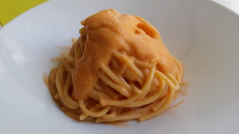 Spaghetti con crema di cavolfiore