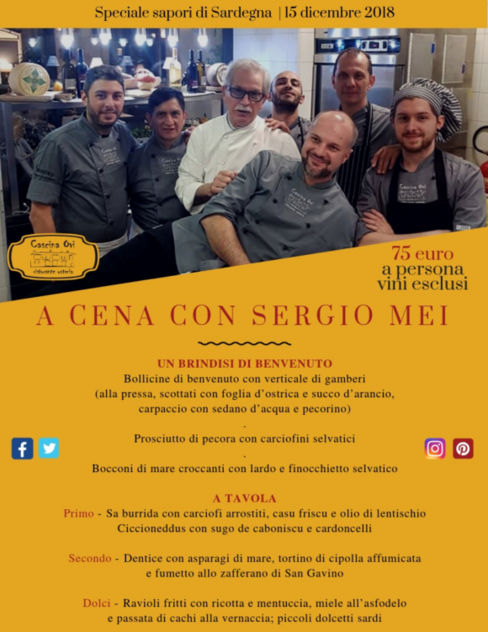 Due cene e un pranzo a Cascina Ovi (Segrate) per un gran finale di 2018